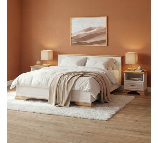 Σετ Κρεβατοκάμαρας Jaden με Κρεβάτι 160x200εκ Σετ 3τεμ Υλικό: CLIPBOARD WITH MELAMINE COATING 173-000055