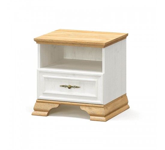 Σετ Κρεβατοκάμαρας Jaden με Κρεβάτι oak -λευκό 160x200εκ Σετ 4τεμ Υλικό: CLIPBOARD WITH MELAMINE COATING 173-000057