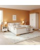 Σετ Κρεβατοκάμαρας Jaden με Κρεβάτι oak -λευκό 160x200εκ Σετ 4τεμ Υλικό: CLIPBOARD WITH MELAMINE COATING 173-000057