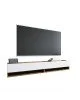 Έπιπλο τηλεόρασης επιτοίχιο Handra pakoworld λευκό-oak 180x31,5x29,5εκ Έπιπλο τηλεόρασης επιτοίχιο Handra pakoworld λευκό-oak 180x31,5x29,5εκ
