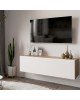 Έπιπλο τηλεόρασης επιτοίχιο Serit pakoworld λευκό-oak 100x31,5x29,5εκ Έπιπλο τηλεόρασης επιτοίχιο Serit pakoworld λευκό-oak 100x31,5x29,5εκ