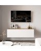 Έπιπλο τηλεόρασης επιτοίχιο Serit pakoworld λευκό-oak 100x31,5x29,5εκ Έπιπλο τηλεόρασης επιτοίχιο Serit pakoworld λευκό-oak 100x31,5x29,5εκ