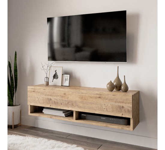 Έπιπλο τηλεόρασης επιτοίχιο Roscoe oak 100x31,5x29,5εκ Υλικό: CLIPBOARD WITH MELAMINE COATING 18mm - MDF 176-000007 Έπιπλο τηλεόρασης επιτοίχιο Roscoe oak 100x31,5x29,5εκ Υλικό: CLIPBOARD WITH MELAMINE COATING 18mm - MDF 176-000007