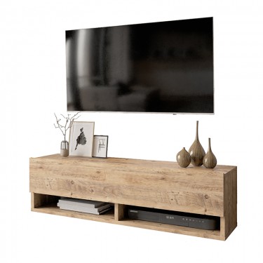 Έπιπλο τηλεόρασης επιτοίχιο Roscoe oak 100x31,5x29,5εκ Υλικό: CLIPBOARD WITH MELAMINE COATING 18mm - MDF 176-000007