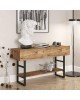 Κονσόλα Vien pakoworld oak-μαύρο 139x43x75,5εκ