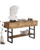 Κονσόλα Vien pakoworld oak-μαύρο 139x43x75,5εκ Κονσόλα Vien pakoworld oak-μαύρο 139x43x75,5εκ