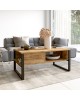 Τραπέζι σαλονιού Honora oak-μαύρο 100x60x44,5εκ Υλικό: CLIPBOARD WITH MELAMINE COATING 18mm - METAL 176-000009 Τραπέζι σαλονιού Honora oak-μαύρο 100x60x44,5εκ Υλικό: CLIPBOARD WITH MELAMINE COATING 18mm - METAL 176-000009