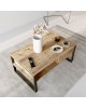 Τραπέζι σαλονιού Honora oak-μαύρο 100x60x44,5εκ Υλικό: CLIPBOARD WITH MELAMINE COATING 18mm - METAL 176-000009 Τραπέζι σαλονιού Honora oak-μαύρο 100x60x44,5εκ Υλικό: CLIPBOARD WITH MELAMINE COATING 18mm - METAL 176-000009