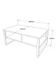 Τραπέζι σαλονιού Honora oak-μαύρο 100x60x44,5εκ Υλικό: CLIPBOARD WITH MELAMINE COATING 18mm - METAL 176-000009 Τραπέζι σαλονιού Honora oak-μαύρο 100x60x44,5εκ Υλικό: CLIPBOARD WITH MELAMINE COATING 18mm - METAL 176-000009