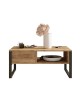 Τραπέζι σαλονιού Honora oak-μαύρο 100x60x44,5εκ Υλικό: CLIPBOARD WITH MELAMINE COATING 18mm - METAL 176-000009 Τραπέζι σαλονιού Honora oak-μαύρο 100x60x44,5εκ Υλικό: CLIPBOARD WITH MELAMINE COATING 18mm - METAL 176-000009