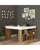 Γραφείο γωνιακό Rosaline λευκό-oak 120x129x72εκ Υλικό: CLIPBOARD WITH MELAMINE COATING 18mm 176-000010 Γραφείο γωνιακό Rosaline λευκό-oak 120x129x72εκ Υλικό: CLIPBOARD WITH MELAMINE COATING 18mm 176-000010