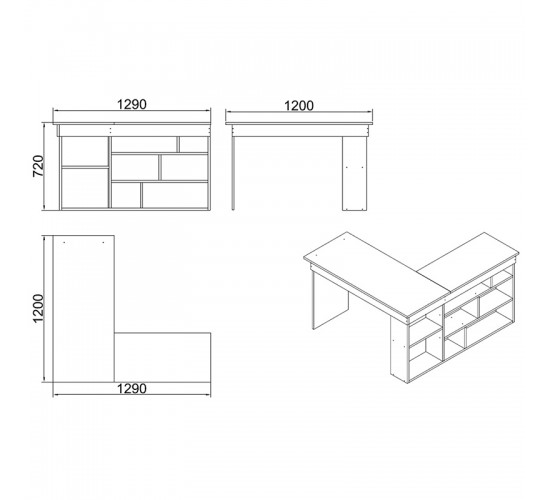 Γραφείο γωνιακό Rosaline λευκό-oak 120x129x72εκ Υλικό: CLIPBOARD WITH MELAMINE COATING 18mm 176-000010 Γραφείο γωνιακό Rosaline λευκό-oak 120x129x72εκ Υλικό: CLIPBOARD WITH MELAMINE COATING 18mm 176-000010