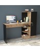 Γραφείο-ραφιέρα Kary μαύρο-oak 152,5x40x120εκ Υλικό: CLIPBOARD WITH MELAMINE COATING 18mm 176-000019