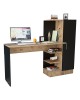 Γραφείο-ραφιέρα Kary μαύρο-oak 152,5x40x120εκ Υλικό: CLIPBOARD WITH MELAMINE COATING 18mm 176-000019