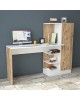 Γραφείο-ραφιέρα Kary λευκό-oak 152,5x40x120εκ Υλικό: CLIPBOARD WITH MELAMINE COATING 18mm 176-000020 Γραφείο-ραφιέρα Kary λευκό-oak 152,5x40x120εκ Υλικό: CLIPBOARD WITH MELAMINE COATING 18mm 176-000020