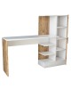 Γραφείο-ραφιέρα Kary λευκό-oak 152,5x40x120εκ Υλικό: CLIPBOARD WITH MELAMINE COATING 18mm 176-000020 Γραφείο-ραφιέρα Kary λευκό-oak 152,5x40x120εκ Υλικό: CLIPBOARD WITH MELAMINE COATING 18mm 176-000020