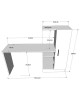 Γραφείο-ραφιέρα Kary λευκό-oak 152,5x40x120εκ Υλικό: CLIPBOARD WITH MELAMINE COATING 18mm 176-000020 Γραφείο-ραφιέρα Kary λευκό-oak 152,5x40x120εκ Υλικό: CLIPBOARD WITH MELAMINE COATING 18mm 176-000020