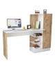 Γραφείο-ραφιέρα Kary λευκό-oak 152,5x40x120εκ Υλικό: CLIPBOARD WITH MELAMINE COATING 18mm 176-000020 Γραφείο-ραφιέρα Kary λευκό-oak 152,5x40x120εκ Υλικό: CLIPBOARD WITH MELAMINE COATING 18mm 176-000020