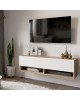 Έπιπλο τηλεόρασης επιτοίχιο Roscoe λευκό-oak 100x31.5x29.5εκ Υλικό: CLIPBOARD WITH MELAMINE COATING 18mm - MDF 176-000031 Έπιπλο τηλεόρασης επιτοίχιο Roscoe λευκό-oak 100x31.5x29.5εκ Υλικό: CLIPBOARD WITH MELAMINE COATING 18mm - MDF 176-000031