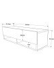 Έπιπλο τηλεόρασης επιτοίχιο Roscoe λευκό-oak 100x31.5x29.5εκ Υλικό: CLIPBOARD WITH MELAMINE COATING 18mm - MDF 176-000031 Έπιπλο τηλεόρασης επιτοίχιο Roscoe λευκό-oak 100x31.5x29.5εκ Υλικό: CLIPBOARD WITH MELAMINE COATING 18mm - MDF 176-000031