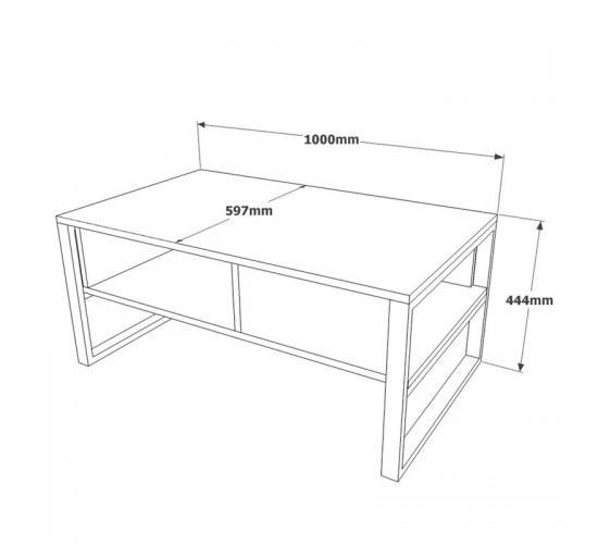 Τραπέζι σαλονιού Honora ανθρακί antique-μαύρο 100x60x44.5εκ Υλικό: CLIPBOARD WITH MELAMINE COATING - METAL 176-000033 Τραπέζι σαλονιού Honora ανθρακί antique-μαύρο 100x60x44.5εκ Υλικό: CLIPBOARD WITH MELAMINE COATING - METAL 176-000033