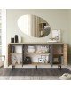 Μπουφές Augusta oak-ανθρακί 160x40x78.5εκ Υλικό: CLIPBOARD WITH MELAMINE COATING - PP 176-000036 Μπουφές Augusta oak-ανθρακί 160x40x78.5εκ Υλικό: CLIPBOARD WITH MELAMINE COATING - PP 176-000036