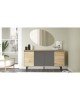 Μπουφές Augusta oak-ανθρακί 160x40x78.5εκ Υλικό: CLIPBOARD WITH MELAMINE COATING - PP 176-000036 Μπουφές Augusta oak-ανθρακί 160x40x78.5εκ Υλικό: CLIPBOARD WITH MELAMINE COATING - PP 176-000036