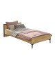 Κρεβάτι Augusta oak-ανθρακί 90x190εκ Υλικό: CLIPBOARD WITH MELAMINE COATING 176-000038