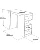 Τραπέζι μπαρ Riff λευκό-sonoma 120x51.5x101.5εκ Υλικό: CLIPBOARD WITH MELAMINE COATING 18mm 176-000052 Τραπέζι μπαρ Riff λευκό-sonoma 120x51.5x101.5εκ Υλικό: CLIPBOARD WITH MELAMINE COATING 18mm 176-000052