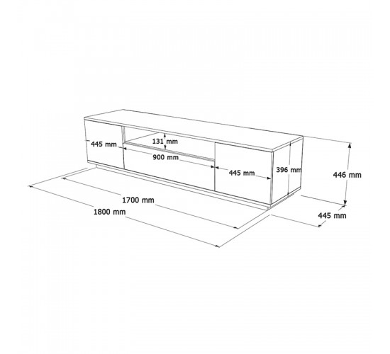 Έπιπλο τηλεόρασης Soren sonoma-ανθρακί 180x.44.5x44.6εκ Υλικό: CLIPBOARD WITH MELAMINE COATING 18mm - MDF 176-000056 Έπιπλο τηλεόρασης Soren sonoma-ανθρακί 180x.44.5x44.6εκ Υλικό: CLIPBOARD WITH MELAMINE COATING 18mm - MDF 176-000056