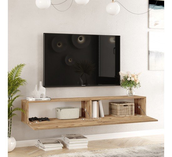 Έπιπλο τηλεόρασης επιτοίχιο Dello sonoma 180x31.6x29.6εκ Υλικό: CLIPBOARD WITH MELAMINE COATING 18mm - MDF 176-000060 Έπιπλο τηλεόρασης επιτοίχιο Dello sonoma 180x31.6x29.6εκ Υλικό: CLIPBOARD WITH MELAMINE COATING 18mm - MDF 176-000060