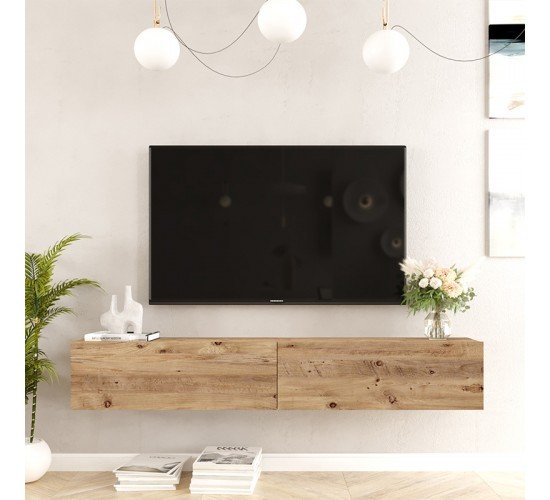 Έπιπλο τηλεόρασης επιτοίχιο Dello sonoma 180x31.6x29.6εκ Υλικό: CLIPBOARD WITH MELAMINE COATING 18mm - MDF 176-000060 Έπιπλο τηλεόρασης επιτοίχιο Dello sonoma 180x31.6x29.6εκ Υλικό: CLIPBOARD WITH MELAMINE COATING 18mm - MDF 176-000060