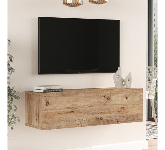 Έπιπλο τηλεόρασης επιτοίχιο Serit sonoma 100x31.6x29.6εκ Υλικό: CLIPBOARD WITH MELAMINE COATING 18mm - MDF 176-000066 Έπιπλο τηλεόρασης επιτοίχιο Serit sonoma 100x31.6x29.6εκ Υλικό: CLIPBOARD WITH MELAMINE COATING 18mm - MDF 176-000066