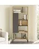 Βιβλιοθήκη Neville φυσικό-ανθρακί 72x25x163.3εκ Υλικό: CLIPBOARD WITH MELAMINE COATING 18mm - METAL - MDF 176-000074 Βιβλιοθήκη Neville φυσικό-ανθρακί 72x25x163.3εκ Υλικό: CLIPBOARD WITH MELAMINE COATING 18mm - METAL - MDF 176-000074
