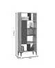 Βιβλιοθήκη Neville φυσικό-ανθρακί 72x25x163.3εκ Υλικό: CLIPBOARD WITH MELAMINE COATING 18mm - METAL - MDF 176-000074 Βιβλιοθήκη Neville φυσικό-ανθρακί 72x25x163.3εκ Υλικό: CLIPBOARD WITH MELAMINE COATING 18mm - METAL - MDF 176-000074