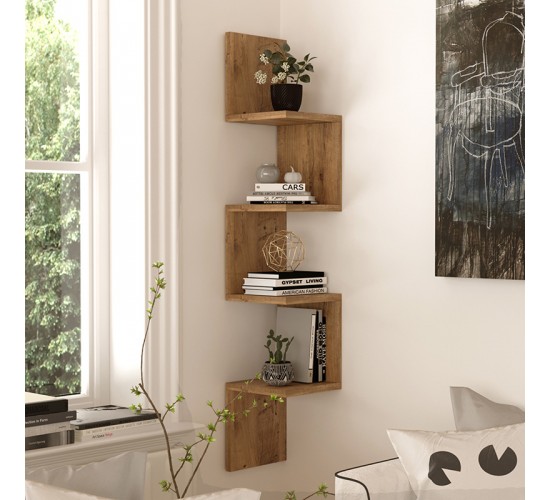 Ραφιέρα τοίχου Belinda sonoma 22x22x117.2εκ Υλικό: CLIPBOARD WITH MELAMINE COATING  - PP 176-000078