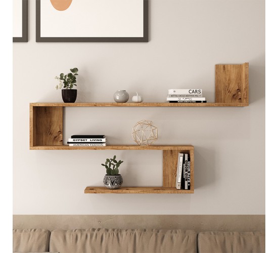 Ραφιέρα τοίχου Belinda sonoma 120x14.5x71.4εκ Υλικό: CLIPBOARD WITH MELAMINE COATING - PP 176-000080 Ραφιέρα τοίχου Belinda sonoma 120x14.5x71.4εκ Υλικό: CLIPBOARD WITH MELAMINE COATING - PP 176-000080