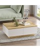 Τραπέζι σαλονιού Thunder sonoma-λευκό 90x60x31.5εκ Υλικό: CLIPBOARD WITH MELAMINE COATING 18mm - MDF - METAL 176-000106 Τραπέζι σαλονιού Thunder sonoma-λευκό 90x60x31.5εκ Υλικό: CLIPBOARD WITH MELAMINE COATING 18mm - MDF - METAL 176-000106