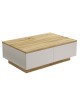 Τραπέζι σαλονιού Thunder sonoma-λευκό 90x60x31.5εκ Υλικό: CLIPBOARD WITH MELAMINE COATING 18mm - MDF - METAL 176-000106 Τραπέζι σαλονιού Thunder sonoma-λευκό 90x60x31.5εκ Υλικό: CLIPBOARD WITH MELAMINE COATING 18mm - MDF - METAL 176-000106