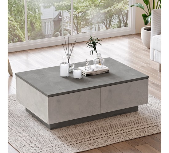 Τραπέζι σαλονιού Thunder ανθρακί antique-γκρι antique 90x60x31.5εκ Υλικό: CLIPBOARD WITH MELAMINE COATING 18mm - MDF - METAL 176-000107 Τραπέζι σαλονιού Thunder ανθρακί antique-γκρι antique 90x60x31.5εκ Υλικό: CLIPBOARD WITH MELAMINE COATING 18mm - MDF - METAL 176-000107