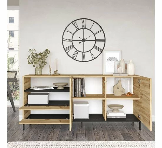 Μπουφές Evaluate sonoma-wenge 170x46.5x75.5εκ Υλικό: CLIPBOARD WITH MELAMINE COATING - PP 176-000124 Μπουφές Evaluate sonoma-wenge 170x46.5x75.5εκ Υλικό: CLIPBOARD WITH MELAMINE COATING - PP 176-000124