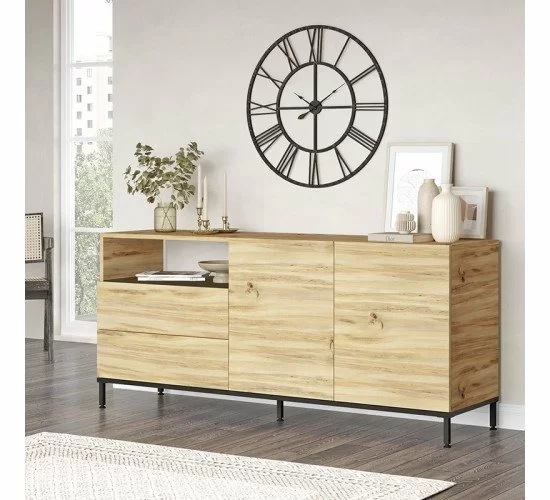 Μπουφές Evaluate sonoma-wenge 170x46.5x75.5εκ Υλικό: CLIPBOARD WITH MELAMINE COATING - PP 176-000124 Μπουφές Evaluate sonoma-wenge 170x46.5x75.5εκ Υλικό: CLIPBOARD WITH MELAMINE COATING - PP 176-000124