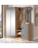 Έπιπλο εισόδου Doorse μελαμίνης ανθρακί-sonoma 147.5x35x180εκ Υλικό: Melamine Chipboard - Glass 176-000129 Έπιπλο εισόδου Doorse μελαμίνης ανθρακί-sonoma 147.5x35x180εκ Υλικό: Melamine Chipboard - Glass 176-000129