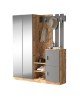 Έπιπλο εισόδου Doorse μελαμίνης ανθρακί-sonoma 147.5x35x180εκ Υλικό: Melamine Chipboard - Glass 176-000129 Έπιπλο εισόδου Doorse μελαμίνης ανθρακί-sonoma 147.5x35x180εκ Υλικό: Melamine Chipboard - Glass 176-000129