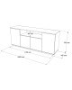Μπουφές Placefol μελαμίνης λευκό-φυσικό 180x44.5x75εκ Υλικό: Melamine Chipboard 176-000137 Μπουφές Placefol μελαμίνης λευκό-φυσικό 180x44.5x75εκ Υλικό: Melamine Chipboard 176-000137