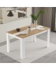 Τραπέζι Sepen σε φυσική-λευκή απόχρωση 140x80x74εκ Υλικό: 18mm Melamine Particleboard 176-000194