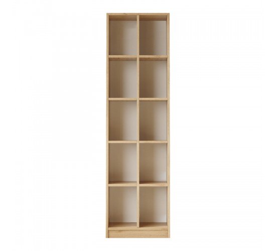 Βιβλιοθήκη Oteca 10θέσεων σε φυσική απόχρωση 51.1x25.4x180εκ Υλικό: 18mm Melamine Particleboard 176-000198 Βιβλιοθήκη Oteca 10θέσεων σε φυσική απόχρωση 51.1x25.4x180εκ Υλικό: 18mm Melamine Particleboard 176-000198