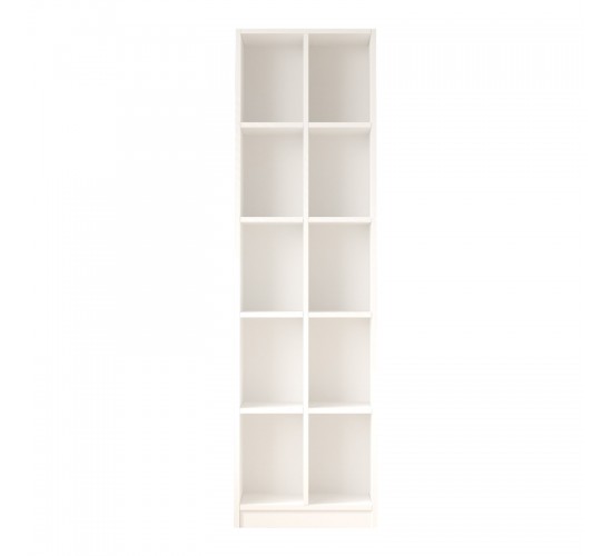 Βιβλιοθήκη Oteca 10θέσεων σε λευκή απόχρωση 51.1x25.4x180εκ Υλικό: 18mm Melamine Particleboard 176-000199 Βιβλιοθήκη Oteca 10θέσεων σε λευκή απόχρωση 51.1x25.4x180εκ Υλικό: 18mm Melamine Particleboard 176-000199