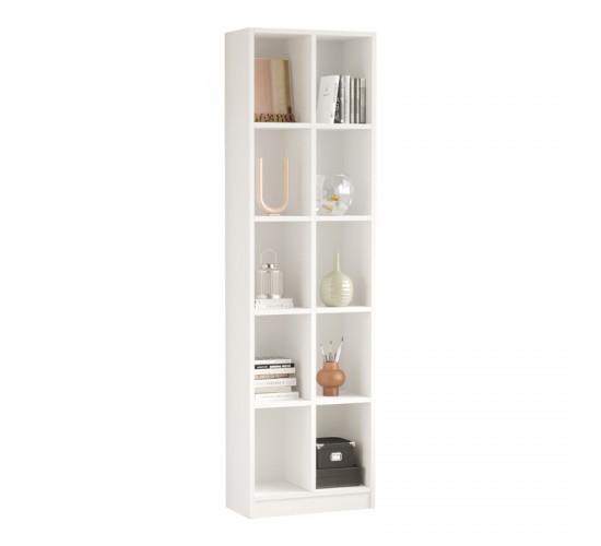 Βιβλιοθήκη Oteca 10θέσεων σε λευκή απόχρωση 51.1x25.4x180εκ Υλικό: 18mm Melamine Particleboard 176-000199 Βιβλιοθήκη Oteca 10θέσεων σε λευκή απόχρωση 51.1x25.4x180εκ Υλικό: 18mm Melamine Particleboard 176-000199