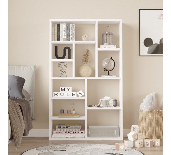 Βιβλιοθήκη Boteca 10θέσεων σε λευκή απόχρωση 75x22x123.6εκ Υλικό: 18mm Melamine Particleboard 176-000202 Βιβλιοθήκη Boteca 10θέσεων σε λευκή απόχρωση 75x22x123.6εκ Υλικό: 18mm Melamine Particleboard 176-000202